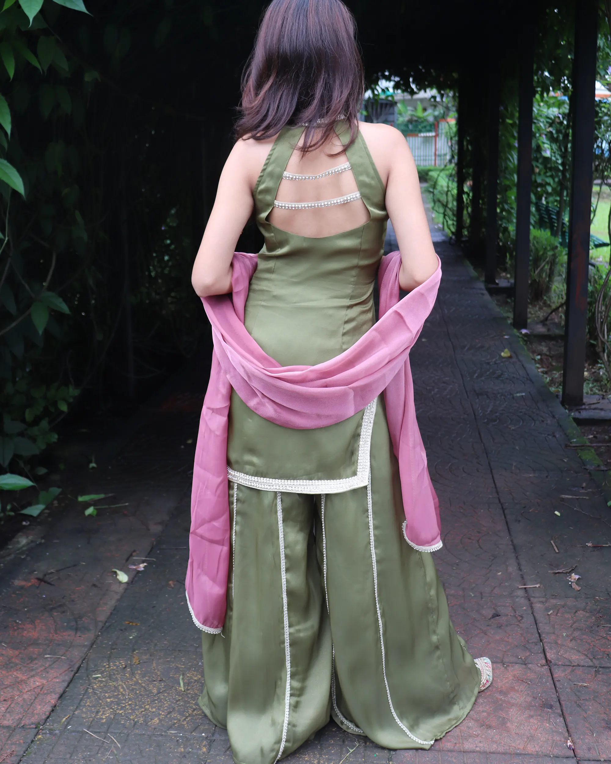Aaira Kundan Organza Set - Image 4