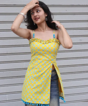 Myra Yellow Kurti