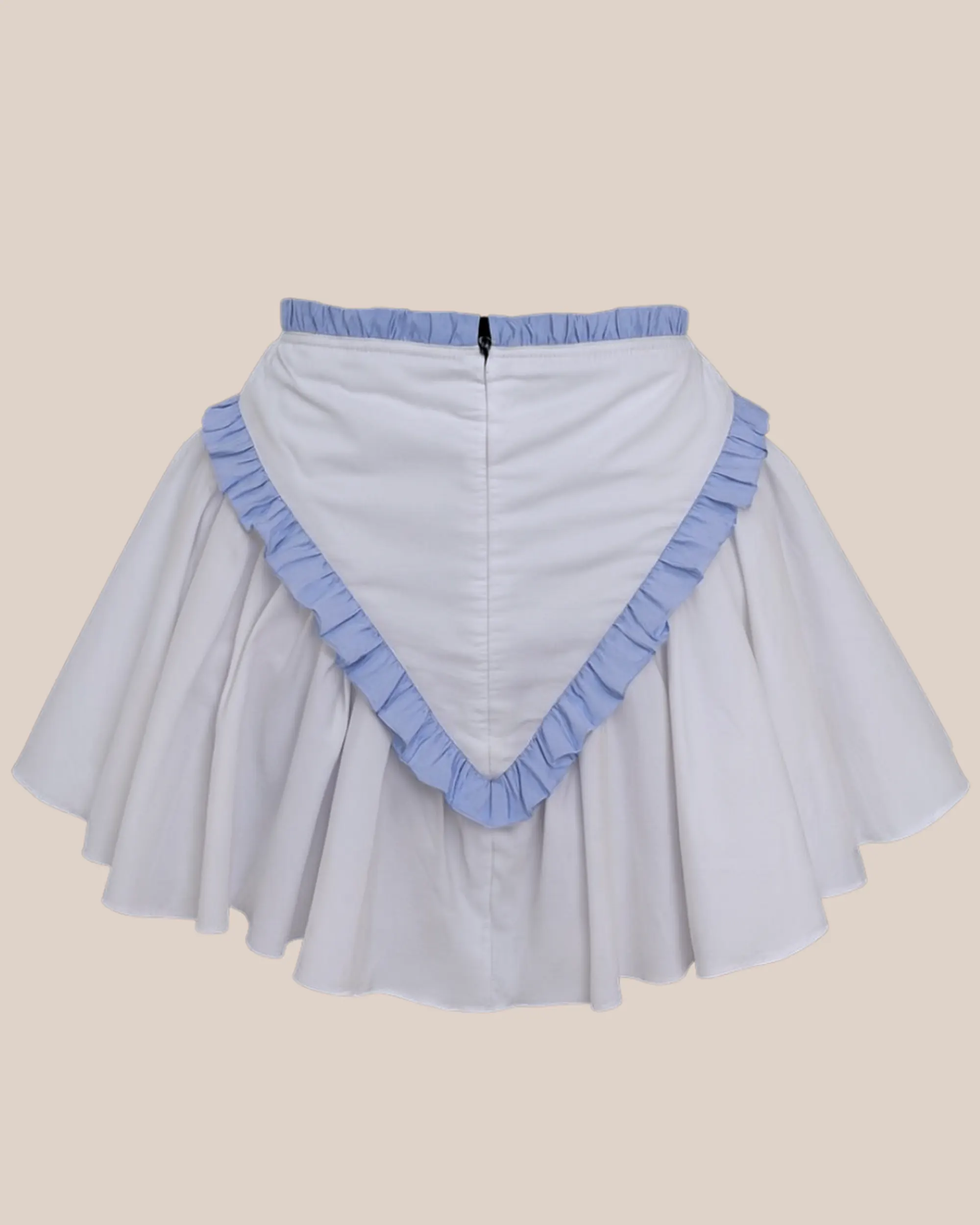 Blue Mist Full Set – Giza Cotton Crop Top & Mini Skirt Co-ord - Image 11