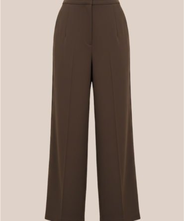 CHARM Pleated Wide-Leg Pants in Olive