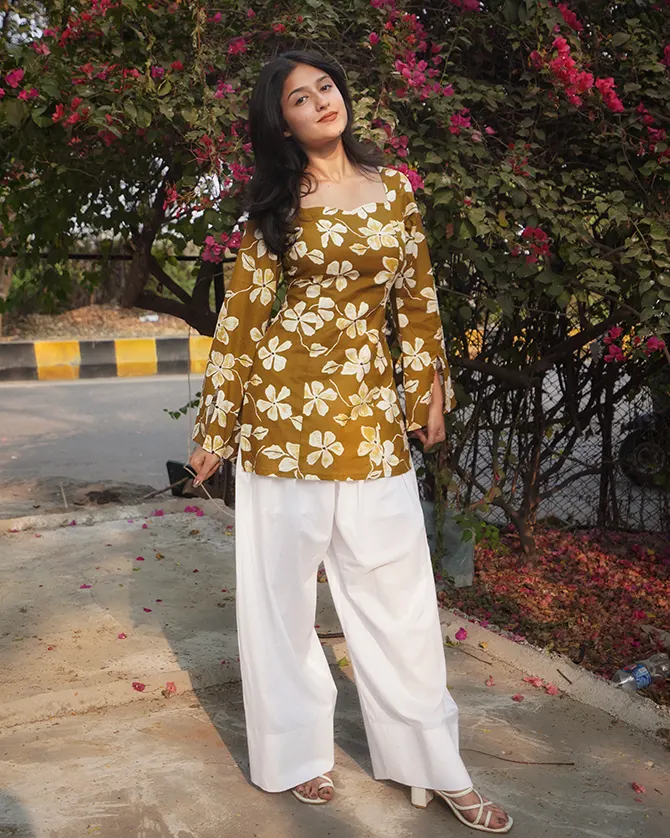 Seher – Floral Corset Kurti Set - Image 2