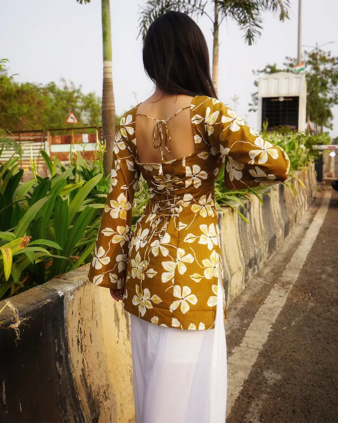 Seher – Floral Corset Kurti Set - Image 6